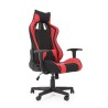 Scaun gaming Halmar Cayman, inaltime reglabila 118-128cm, suport lombar, textil, negru/rosu