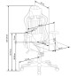 Scaun gaming rotativ, reglabil 118-128 cm, suport lombar, mecanism balansare si blocare, negru/rosu