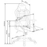 Scaun gaming Halmar Cayman, inaltime reglabila 118-128cm, suport lombar, textil, negru/rosu