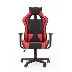 Scaun gaming Halmar Cayman, inaltime reglabila 118-128cm, suport lombar, textil, negru/rosu