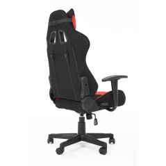 Scaun gaming Halmar Cayman, inaltime reglabila 118-128cm, suport lombar, textil, negru/rosu