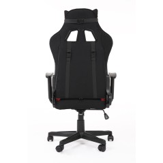 Scaun gaming Halmar Cayman, inaltime reglabila 118-128cm, suport lombar, textil, negru/rosu
