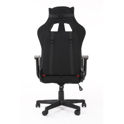 Scaun gaming Halmar Cayman, inaltime reglabila 118-128cm, suport lombar, textil, negru/rosu