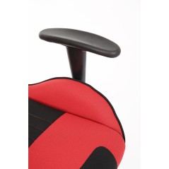 Scaun gaming Halmar Cayman, inaltime reglabila 118-128cm, suport lombar, textil, negru/rosu