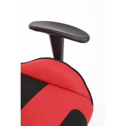 Scaun gaming Halmar Cayman, inaltime reglabila 118-128cm, suport lombar, textil, negru/rosu