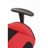 Scaun gaming Halmar Cayman, inaltime reglabila 118-128cm, suport lombar, textil, negru/rosu