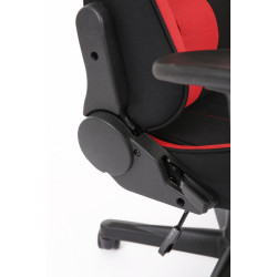 Scaun gaming Halmar Cayman, inaltime reglabila 118-128cm, suport lombar, textil, negru/rosu