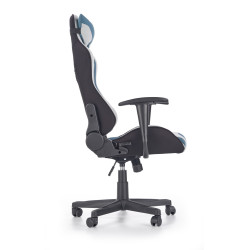 Scaun gaming Halmar Cayman, inaltime reglabila 118-128cm, suport lombar, textil, albastru/alb