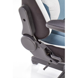 Scaun gaming Halmar Cayman, inaltime reglabila 118-128cm, suport lombar, textil, albastru/alb