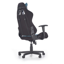 Scaun gaming Halmar Cayman, inaltime reglabila 118-128cm, suport lombar, textil, albastru/alb