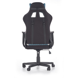 Scaun gaming Halmar Cayman, inaltime reglabila 118-128cm, suport lombar, textil, albastru/alb