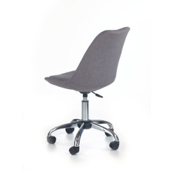 Scaun birou pentru copii Halmar Coco 4, inaltime reglabila 82-92cm, stil clasic, baza metal, functie blocare, textil, gri