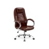 Scaun directorial Halmar Cody, inaltime reglabila 111-119cm, roti cauciucate, functie balansare, functie blocare, piele, maro