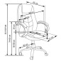 Scaun directorial stil clasic, inaltime reglabila 111-119 cm, baza metal, roti cauciucate, balansare, blocare, piele eco maro Scaun directorial stil clasic, inaltime reglabila 111-119 cm, baza metal, roti cauciucate, balansare, blocare, piele eco maro