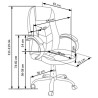 Scaun directorial Halmar Cody, inaltime reglabila 111-119cm, roti cauciucate, functie balansare, functie blocare, piele, maro