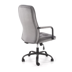 Scaun birou Halmar Colin, inaltime reglabila 102-110cm, baza metal, stil clasic, functie blocare, textil, gri