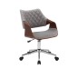 Scaun de birou elegant, inaltime reglabila 80-90 cm, baza metal, functie blocare, capacitate maxima 100 kg, catifea/lemn Scaun de birou elegant, inaltime reglabila 80-90 cm, baza metal, functie blocare, capacitate maxima 100 kg, catifea/lemn