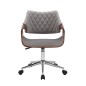 Scaun de birou elegant, inaltime reglabila 80-90 cm, baza metal, functie blocare, capacitate maxima 100 kg, catifea/lemn Scaun de birou elegant, inaltime reglabila 80-90 cm, baza metal, functie blocare, capacitate maxima 100 kg, catifea/lemn