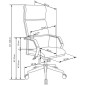 Scaun de birou directorial, ergonomic, inaltime 117-124 cm, baza metal, clasic, functie blocare, piele ecologica alba Scaun de birou directorial, ergonomic, inaltime 117-124 cm, baza metal, clasic, functie blocare, piele ecologica alba