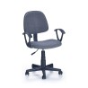 Scaun birou pentru copii Halmar Darian, inaltime reglabila 84-96cm, baza polipropilena, stil clasic, textil, gri