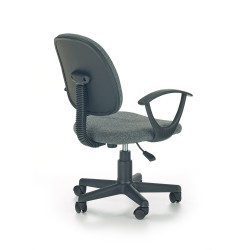 Scaun birou pentru copii Halmar Darian, inaltime reglabila 84-96cm, baza polipropilena, stil clasic, textil, gri
