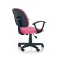 Scaun de birou roz, pentru copii, inaltime reglabila 84-96 cm, latime 56 cm, baza metal, material textil Scaun de birou roz, pentru copii, inaltime reglabila 84-96 cm, latime 56 cm, baza metal, material textil