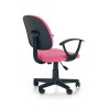 Scaun birou pentru copii Halmar Darian, inaltime reglabila 84-96cm, baza metal, stil clasic, textil, roz