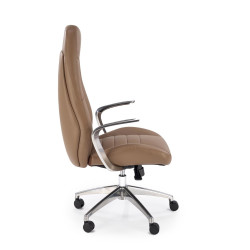 Scaun birou Halmar Darwin, inaltime reglabila 120-126cm, baza metal, stil modern, functie blocare, piele, maro