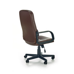 Scaun directorial Halmar Denzel, inaltime reglabila 100-110cm, stil clasic, functie blocare, functie balansare, piele, maro