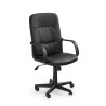 Scaun directorial Halmar Denzel, inaltime reglabila 100-110cm, stil clasic, functie blocare, functie balansare, piele, negru