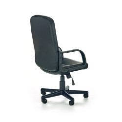 Scaun directorial Halmar Denzel, inaltime reglabila 100-110cm, stil clasic, functie blocare, functie balansare, piele, negru