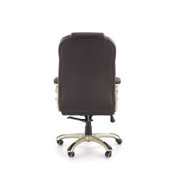 Scaun directorial Halmar Desmond, inaltime reglabila 112-119cm, roti cauciucate, functie multiblock, piele, maro inchis