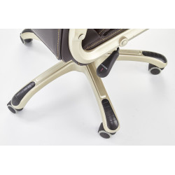 Scaun directorial Halmar Desmond, inaltime reglabila 112-119cm, roti cauciucate, functie multiblock, piele, maro inchis