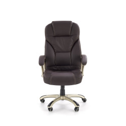 Scaun directorial Halmar Desmond, inaltime reglabila 112-119cm, roti cauciucate, functie multiblock, piele, maro inchis