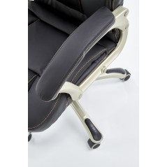 Scaun directorial Halmar Desmond, inaltime reglabila 112-119cm, roti cauciucate, functie multiblock, piele, negru