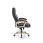 Scaun de birou tip directorial, 112-119 cm, pivotant, functie multiblock, balansare, piele eco, negru