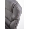Scaun directorial Halmar Desmond, inaltime reglabila 112-119cm, roti cauciucate, functie multiblock, piele, gri