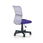 Scaun birou ergonomic pentru copii, inaltime reglabila 86-98 cm, baza polipropilena, functie blocare, mov