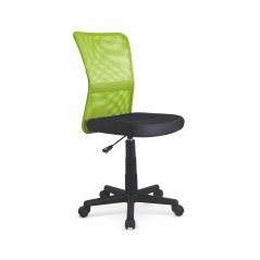 Scaun birou ergonomic pentru copii Halmar Dingo, inaltime reglabila 86-98cm, textil/plasa, verde/negru