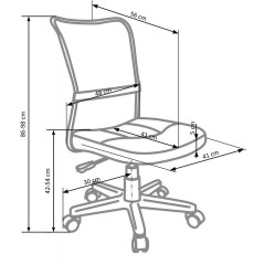 Scaun birou ergonomic pentru copii Halmar Dingo, inaltime reglabila 86-98cm, textil/plasa, verde/negru