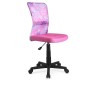 Scaun birou ergonomic pentru copii Halmar Dingo, inaltime reglabila 86-98cm, stil clasic, functie blocare, textil/plasa, roz