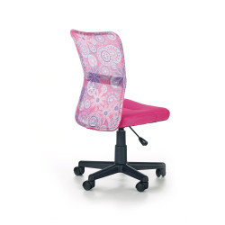 Scaun birou ergonomic pentru copii Halmar Dingo, inaltime reglabila 86-98cm, stil clasic, functie blocare, textil/plasa, roz