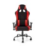 Scaun gaming Halmar Drake, reglabil 127-134cm, cotiere reglabile, suport lombar, perna ergonomica, textil/piele, negru/rosu