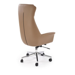 Scaun birou Halmar Ederson, inaltime reglabila 125-131cm, baza metal, stil modern, functie multiblock, piele,maro