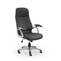 Scaun birou Halmar Edison, inaltime reglabila 111-118cm, roti cauciucate, functie multiblock, piele,negru