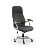 Scaun birou Halmar Edison, inaltime reglabila 111-118cm, roti cauciucate, functie multiblock, piele,negru