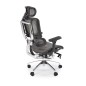 Scaun birou ergonomic Halmar Ethan, inaltime reglabila 130-139 cm, tetiera reglabila, baza metal, functie blocare, mesh