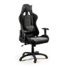 Scaun gaming Halmar Evolve Pro, reglabil 127-137cm, cotiere reglabile, suport lombar, perna ergonomica, textil, gri/ negru