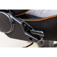 Scaun gaming Halmar Evolve Pro, reglabil 127-137cm, cotiere reglabile, suport lombar, perna ergonomica, textil, gri/ negru