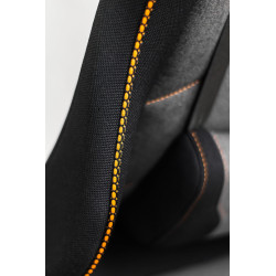 Scaun gaming Halmar Evolve Pro, reglabil 120-130cm, cotiere reglabile, suport lombar, perna ergonomica, textil, gri/negru